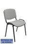 NOWY STYL Pack 4 Sillas Iso Tapizadas en Tela Gris sin Brazos