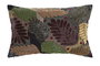 DKD Home Decor Funda Cojin Multicolor Poliéster Algodón Hojas Zipper 40 x 60 cm