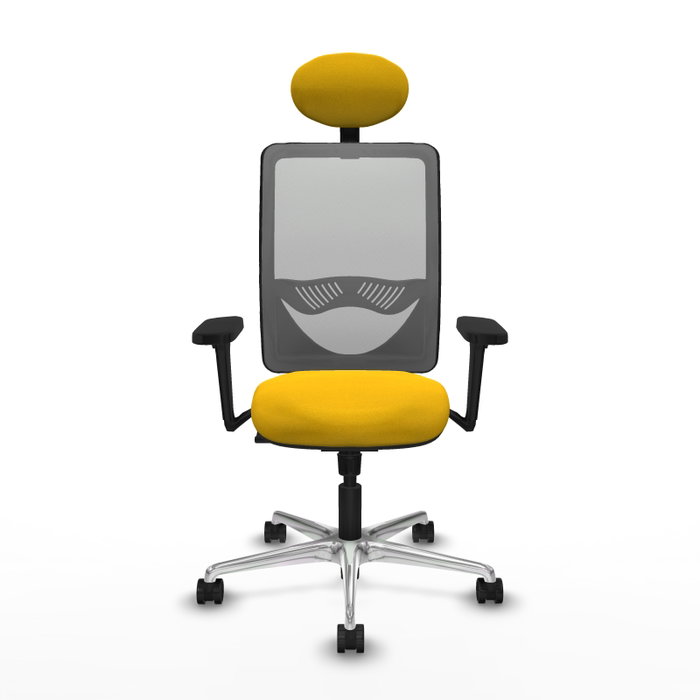 PIQUERAS Y CRESPO Silla de oficina Zulema con mecanismo Sincro, Amarillo y Gris PIQUERAS Y CRESPO Silla de oficina Zulema con mecanismo Sincro, Amarillo y Gris