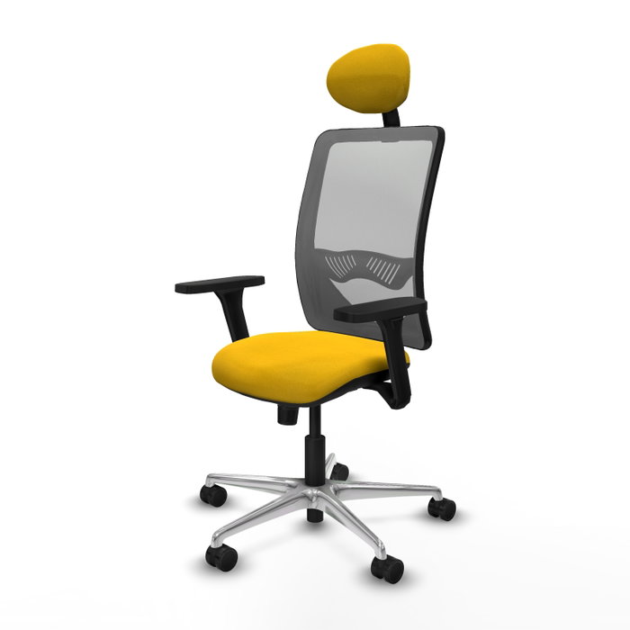 PIQUERAS Y CRESPO Silla de oficina Zulema con mecanismo Sincro, Amarillo y Gris PIQUERAS Y CRESPO Silla de oficina Zulema con mecanismo Sincro, Amarillo y Gris