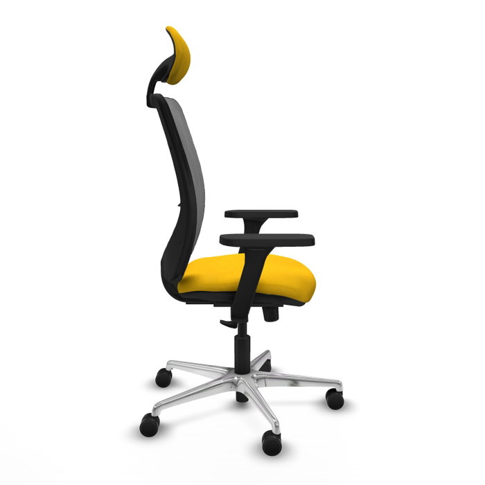 PIQUERAS Y CRESPO Silla de oficina Zulema con mecanismo Sincro, Amarillo y Gris PIQUERAS Y CRESPO Silla de oficina Zulema con mecanismo Sincro, Amarillo y Gris