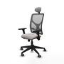 PIQUERAS Y CRESPO Silla de oficina Motilla con mecanismo Sincro/Traslack, Blanco y Gris