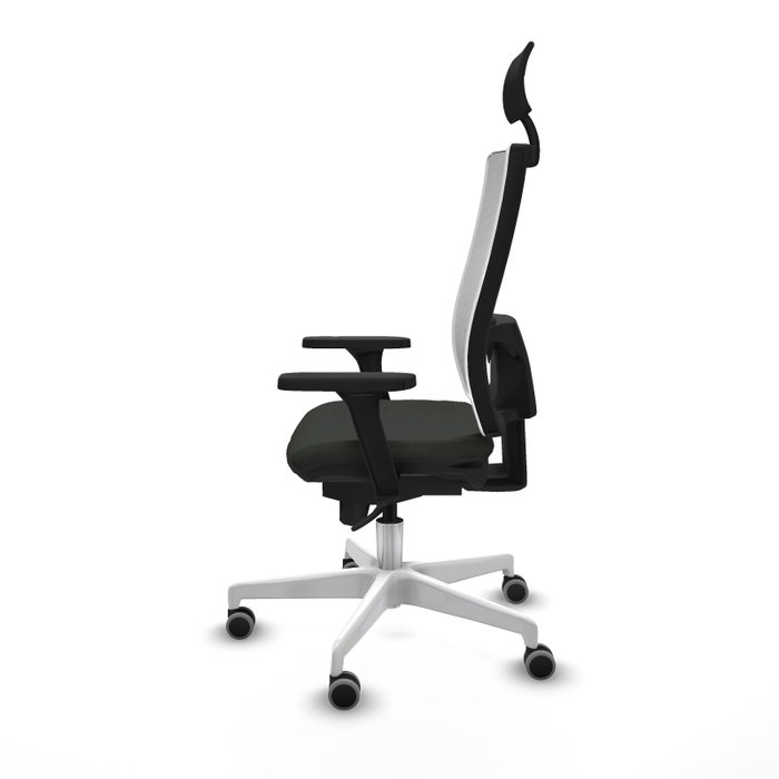 PIQUERAS Y CRESPO Silla de oficina Horna con Mecanismo Sincro, Malla Blanca y Tela Negra PIQUERAS Y CRESPO Silla de oficina Horna con Mecanismo Sincro, Malla Blanca y Tela Negra