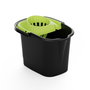 PLASTIKEN Cubo con escurridor rectangular 16L Negro 6215RL-NEG2