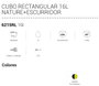 PLASTIKEN Cubo con escurridor rectangular 16L Negro 6215RL-NEG2