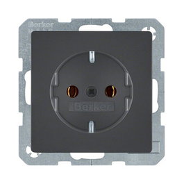 BERKER 41436086 Toma de corriente SCHUKO Q.1/Q.3 Antracita