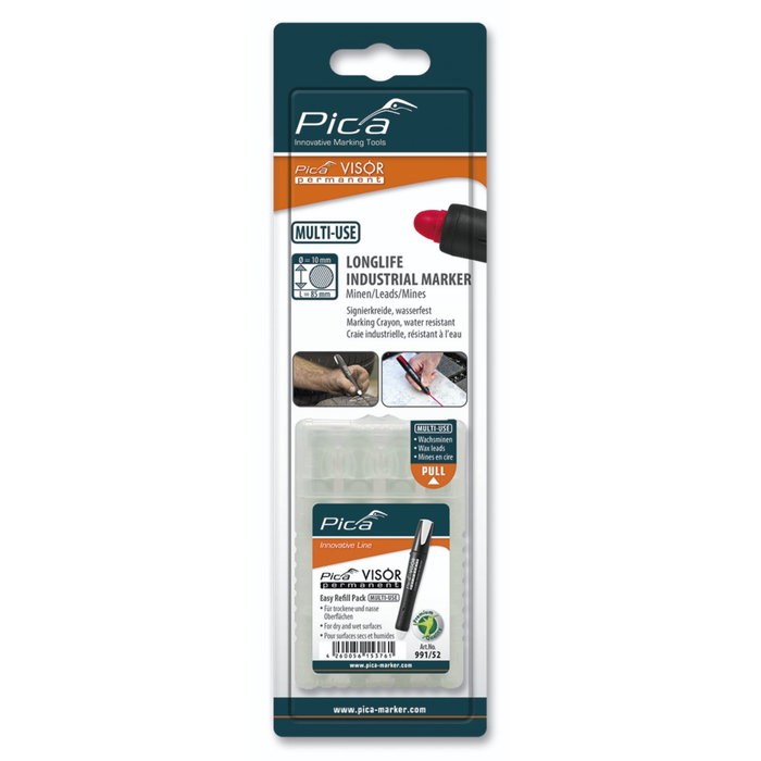 Pica Repuestos de tiza de marcaje permanente VISOR Blanco Pica Repuestos de tiza de marcaje permanente VISOR Blanco
