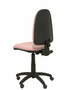 Silla de oficina Aýna con mecanismo Contacto permanente básico tapizada con Tela color Rosa pálido. Equipada con Base poliamida negra, Sin brazos y Ruedas de parqué