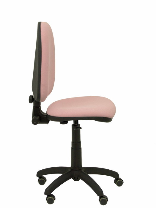 Silla de oficina Aýna con mecanismo Contacto permanente básico tapizada con Tela color Rosa pálido. Equipada con Base poliamida negra, Sin brazos y Ruedas de parqué Silla de oficina Aýna con mecanismo Contacto permanente básico tapizada con Tela color Rosa pálido. Equipada con Base poliamida negra, Sin brazos y Ruedas de parqué