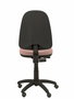 Silla de oficina Aýna con mecanismo Contacto permanente básico tapizada con Tela color Rosa pálido. Equipada con Base poliamida negra, Sin brazos y Ruedas de parqué
