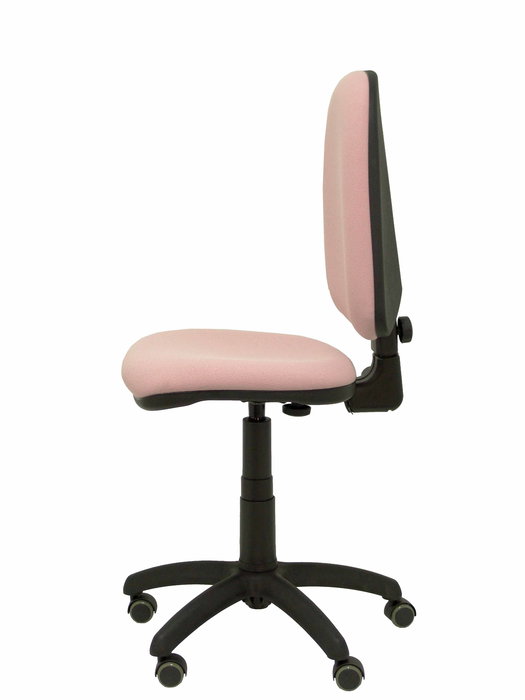 Silla de oficina Aýna con mecanismo Contacto permanente básico tapizada con Tela color Rosa pálido. Equipada con Base poliamida negra, Sin brazos y Ruedas de parqué Silla de oficina Aýna con mecanismo Contacto permanente básico tapizada con Tela color Rosa pálido. Equipada con Base poliamida negra, Sin brazos y Ruedas de parqué