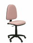 Silla de oficina Aýna con mecanismo Contacto permanente básico tapizada con Tela color Rosa pálido. Equipada con Base poliamida negra, Sin brazos y Ruedas de parqué