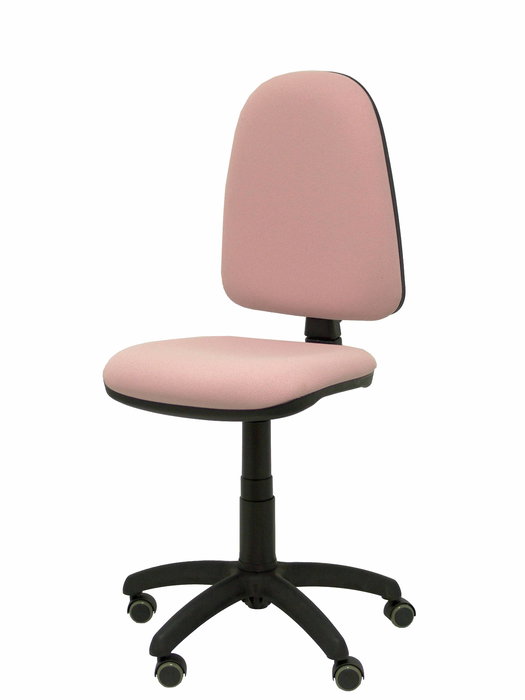 Silla de oficina Aýna con mecanismo Contacto permanente básico tapizada con Tela color Rosa pálido. Equipada con Base poliamida negra, Sin brazos y Ruedas de parqué Silla de oficina Aýna con mecanismo Contacto permanente básico tapizada con Tela color Rosa pálido. Equipada con Base poliamida negra, Sin brazos y Ruedas de parqué