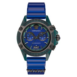Versace VEZ701122 con esfera azul y correa gris