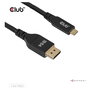 CLUB 3D CAC-1563 Cable Adaptador USB Type C a DisplayPort 2.1 Bi-Direccional 2 m Negro - 8K a 120Hz, 4K a 480Hz, Resolucion 7680x4320, Hasta 54 Gbit/s