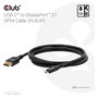 CLUB 3D CAC-1563 Cable Adaptador USB Type C a DisplayPort 2.1 Bi-Direccional 2 m Negro - 8K a 120Hz, 4K a 480Hz, Resolucion 7680x4320, Hasta 54 Gbit/s