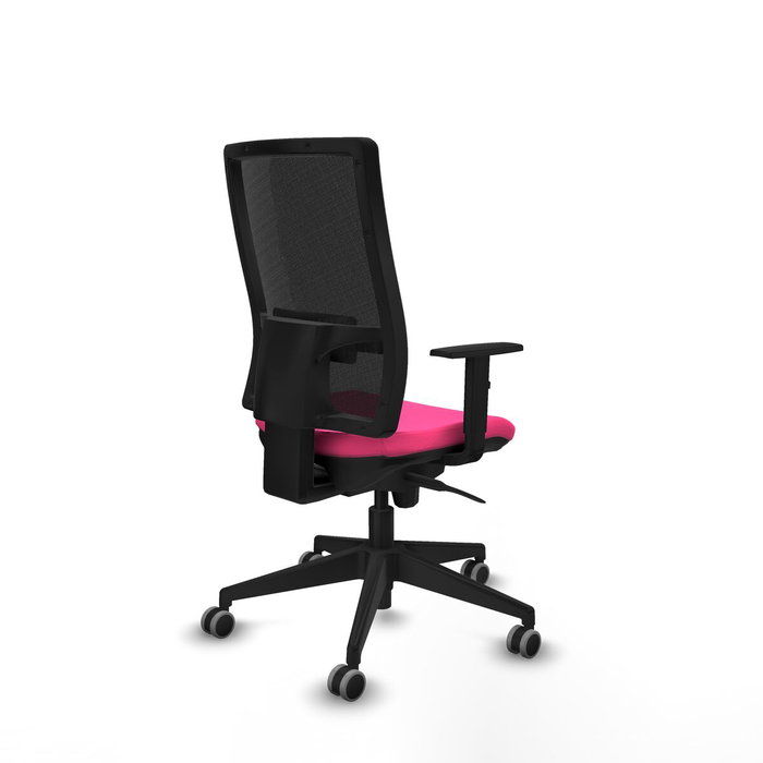PIQUERAS Y CRESPO Silla de oficina Horna con mecanismo Sincro, Rosa y Negro