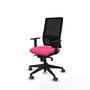 PIQUERAS Y CRESPO Silla de oficina Horna con mecanismo Sincro, Rosa y Negro