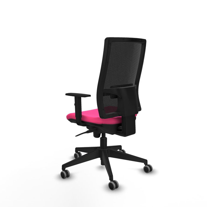 PIQUERAS Y CRESPO Silla de oficina Horna con mecanismo Sincro, Rosa y Negro