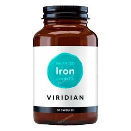 Viridian Hierro Balanceado Complex 30 Cápsulas Vegetales - Reduce Cansancio y Fatiga, Apoya Inmunidad y Cognición, Apto Veganos