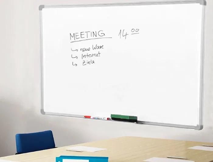 Q-connect Pizarra Blanca Melamina Marco Aluminio 90x60 cm