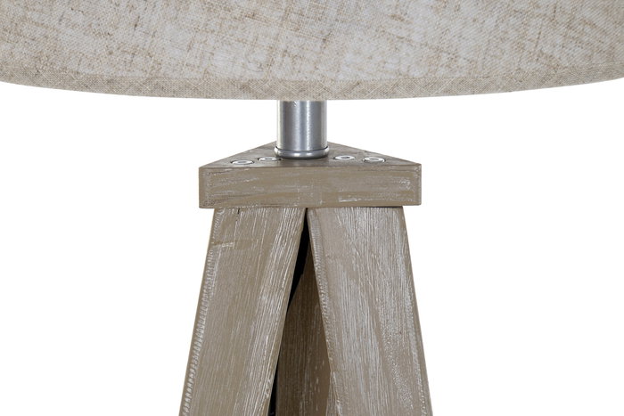 DKD Home Decor Lámpara Pie Sixties 40 x 154 x 40 cm Beige Crema (2 Unidades)