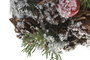 DKD Home Decor Bola de Decoración Piñas Nevado Rojo
