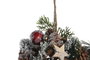 DKD Home Decor Bola de Decoración Piñas Nevado Rojo