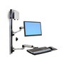 Ergotron LX Wall Mount System de Brazo para Monitor / Montaje en Pared / Carga 13.4 kg / Inclinacion 85 grados / Giro 360 grados / Compatible VESA