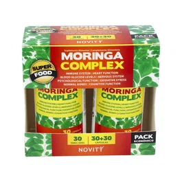 DIETMED Moringa Complex Pack 2x30cap - Suplemento de Moringa con Vitaminas B, C, Zinc y Cromo para Sistema Inmune y Nervioso