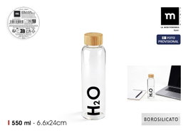 La Mediterranea Botella de Agua Boro con Bambú 550ml