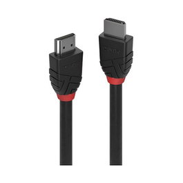 Lindy Cable HDMI 2.1 High Speed 2m 48Gbps - Negro, 8K 60Hz, 4K 120Hz, HDR, eARC, Dolby Atmos, 30AWG, Triple Blindado, para Hogar y Oficina