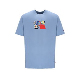 Camiseta de Manga Corta Hombre Russell Athletic Emt E36211 Azul Añil