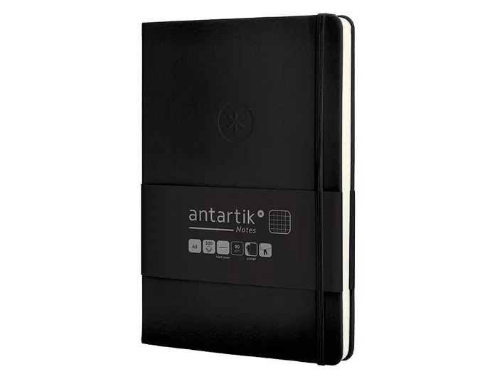 Antartik Cuaderno Antartik Notes Tapa Dura A5 Negro con Hojas Cuadriculadas Antartik Cuaderno Antartik Notes Tapa Dura A5 Negro con Hojas Cuadriculadas