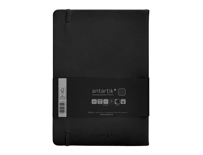 Antartik Cuaderno Antartik Notes Tapa Dura A5 Negro con Hojas Cuadriculadas Antartik Cuaderno Antartik Notes Tapa Dura A5 Negro con Hojas Cuadriculadas