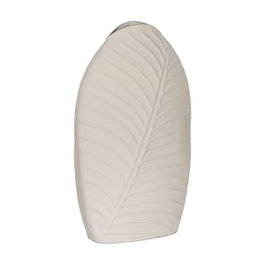 Ixia Jarrón Decorativo de Metal Blanco 26 x 11 x 41 cm