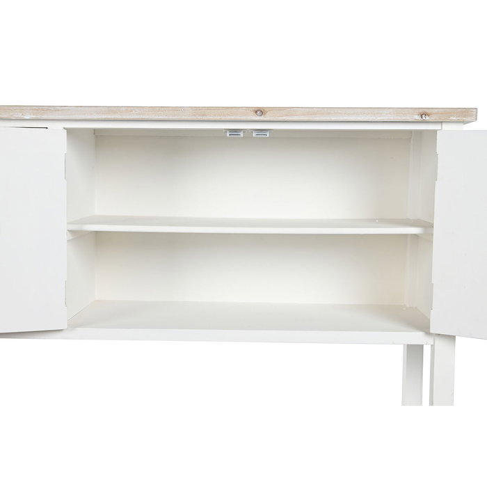 DKD Home Decor Buffet de Abeto y MDF Blanco 160x40x86 cm DKD Home Decor Buffet de Abeto y MDF Blanco 160x40x86 cm