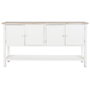 DKD Home Decor Buffet de Abeto y MDF Blanco 160x40x86 cm