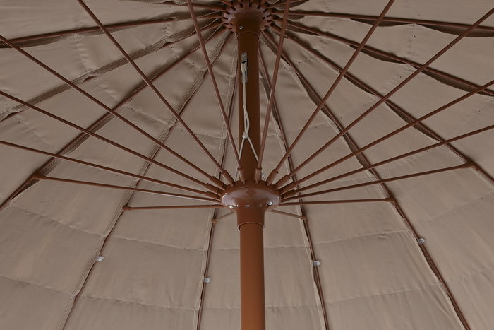 DKD Home Decor Parasol Terraza Y Jardin Marron 250 x 245 x 250 cm DKD Home Decor Parasol Terraza Y Jardin Marron 250 x 245 x 250 cm