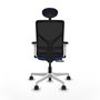 PIQUERAS Y CRESPO Silla de oficina Motilla con mecanismo Sincro/Traslack Azul y Negro