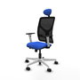 PIQUERAS Y CRESPO Silla de oficina Motilla con mecanismo Sincro/Traslack Azul y Negro