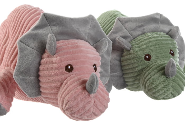 DKD Home Decor Peluche Dino Verde Rosa Poliester 30 x 15 x 50 cm