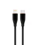 Gembird GMB Audio CC-USB2S-CM8PM-1.5M-BK Cable de Carga y Datos USB Tipo-C a 8 Pines 1.5 m Negro, Silicona Premium, Para iPhone/iPad