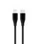 Gembird GMB Audio CC-USB2S-CM8PM-1.5M-BK Cable de Carga y Datos USB Tipo-C a 8 Pines 1.5 m Negro, Silicona Premium, Para iPhone/iPad