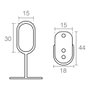 Edm Soporte para tubo de armario oval, modelo Sta06 y Sta08