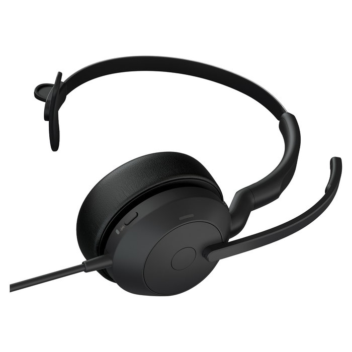 Jabra Evolve2 50 Auriculares Diadema USB-C y Bluetooth Mono para Oficina y UC, con 3 Micrófonos, Compatible con Cisco, Zoom, Google Meet