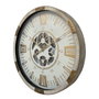 DKD Home Decor Reloj de Pared Abeto y Cristal 63x8x63 cm Blanco y Natural