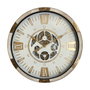 DKD Home Decor Reloj de Pared Abeto y Cristal 63x8x63 cm Blanco y Natural