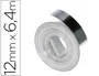Dymo Cinta de Acero Inoxidable Rhino 12 mm x 6,4 m Sin Adhesivo