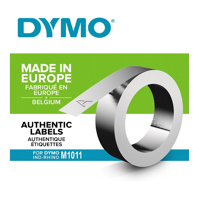 Dymo Pack de 10 cintas de acero inoxidable 12 mm x 6,40 m sin adhesivo Dymo Pack de 10 cintas de acero inoxidable 12 mm x 6,40 m sin adhesivo
